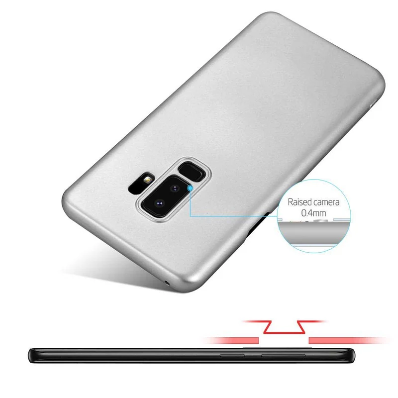 Cadorabo Hülle kompatibel mit Samsung Galaxy S9 PLUS Hard Case Schutzhülle in Metall Optik gegen Kratzer und Stöße