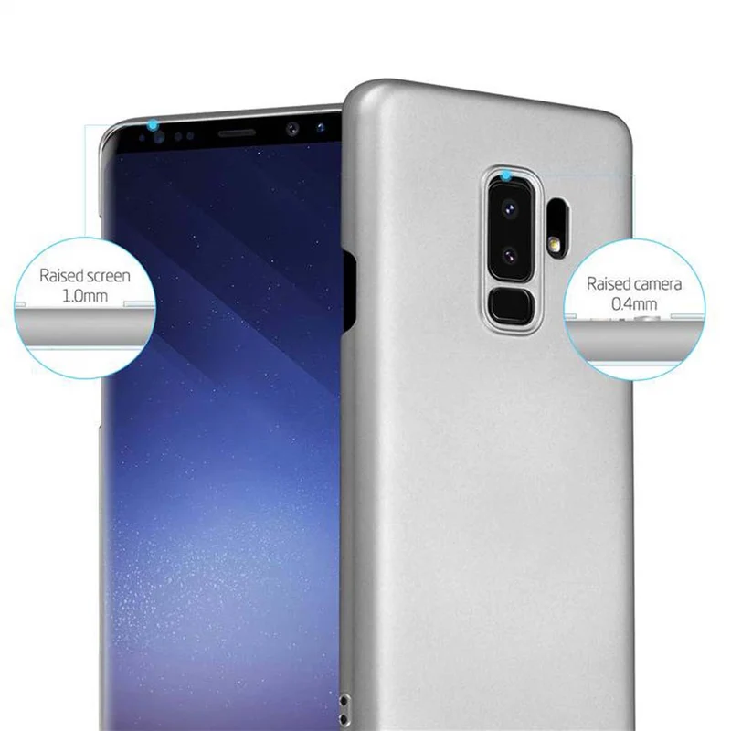 Cadorabo Hülle kompatibel mit Samsung Galaxy S9 PLUS Hard Case Schutzhülle in Metall Optik gegen Kratzer und Stöße