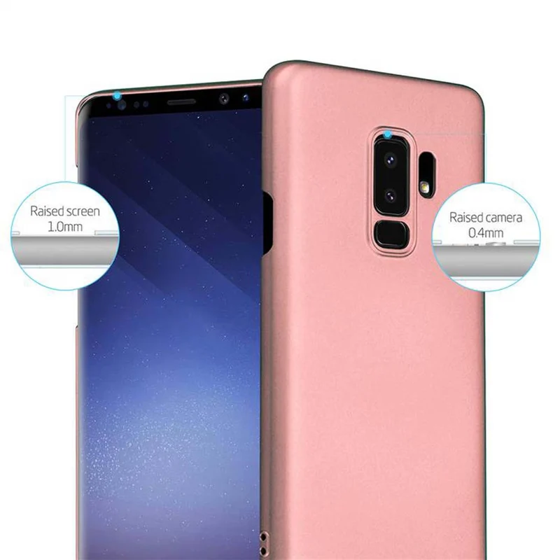 Cadorabo Hülle kompatibel mit Samsung Galaxy S9 PLUS Hard Case Schutzhülle in Metall Optik gegen Kratzer und Stöße