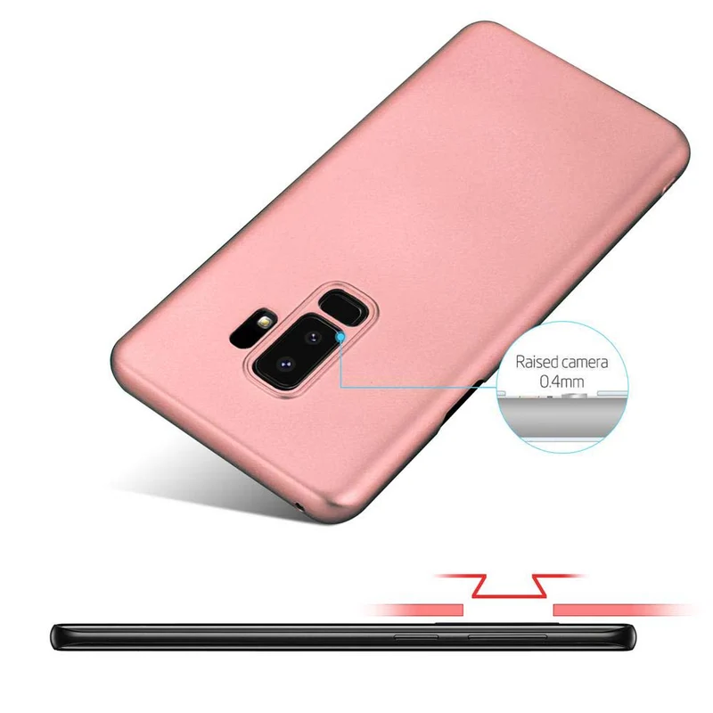 Cadorabo Hülle kompatibel mit Samsung Galaxy S9 PLUS Hard Case Schutzhülle in Metall Optik gegen Kratzer und Stöße