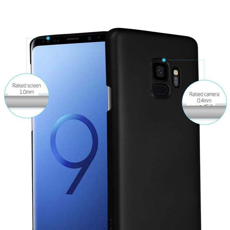 Cadorabo Hülle kompatibel mit Samsung Galaxy S9 Hard Case Schutzhülle in Metall Optik gegen Kratzer und Stöße
