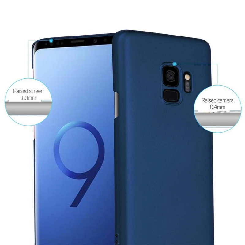 Cadorabo Hülle kompatibel mit Samsung Galaxy S9 Hard Case Schutzhülle in Metall Optik gegen Kratzer und Stöße