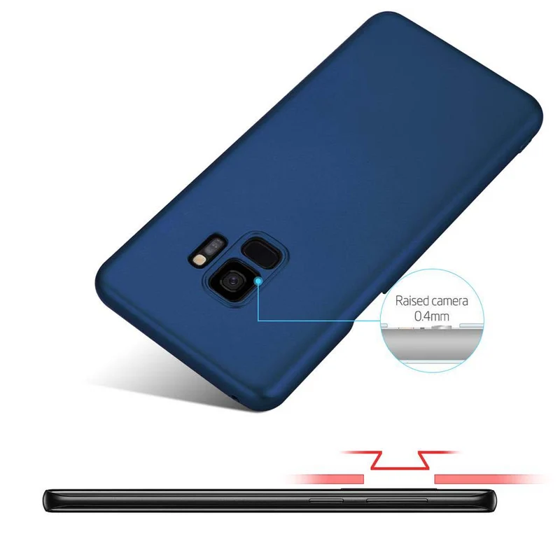 Cadorabo Hülle kompatibel mit Samsung Galaxy S9 Hard Case Schutzhülle in Metall Optik gegen Kratzer und Stöße
