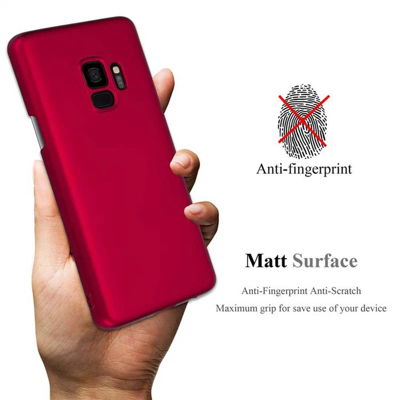 Cadorabo Hülle kompatibel mit Samsung Galaxy S9 Hard Case Schutzhülle in Metall Optik gegen Kratzer und Stöße