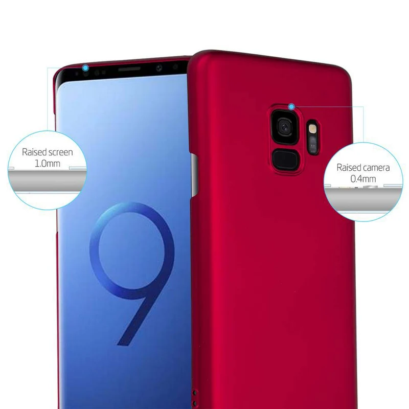 Cadorabo Hülle kompatibel mit Samsung Galaxy S9 Hard Case Schutzhülle in Metall Optik gegen Kratzer und Stöße