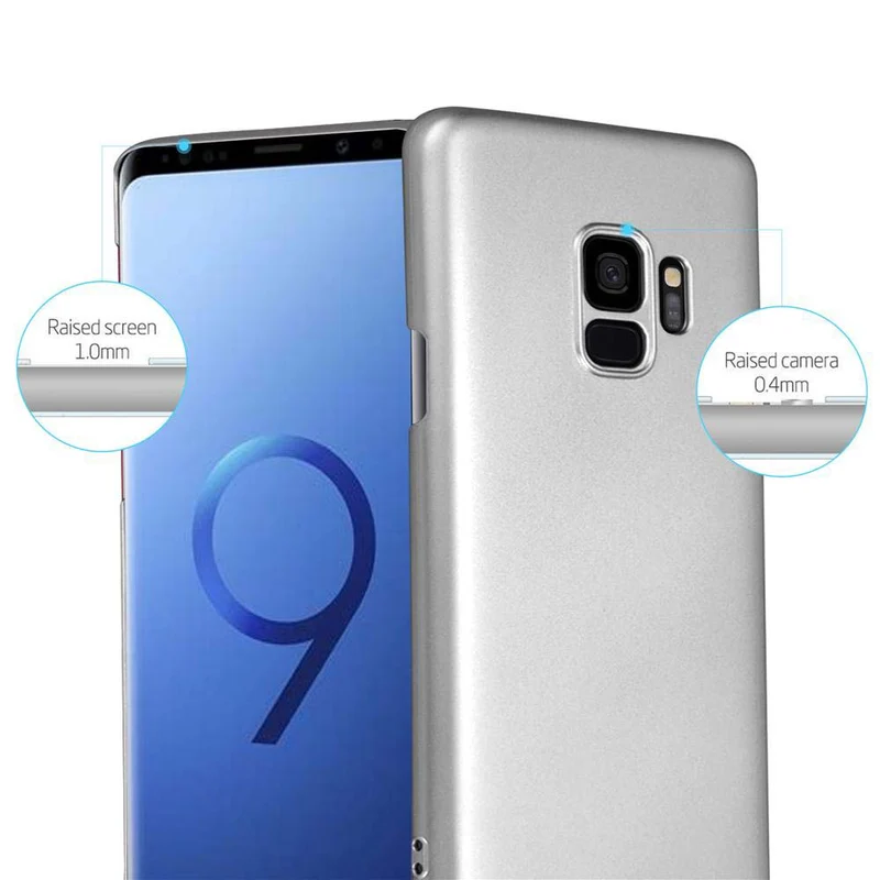Cadorabo Hülle kompatibel mit Samsung Galaxy S9 Hard Case Schutzhülle in Metall Optik gegen Kratzer und Stöße