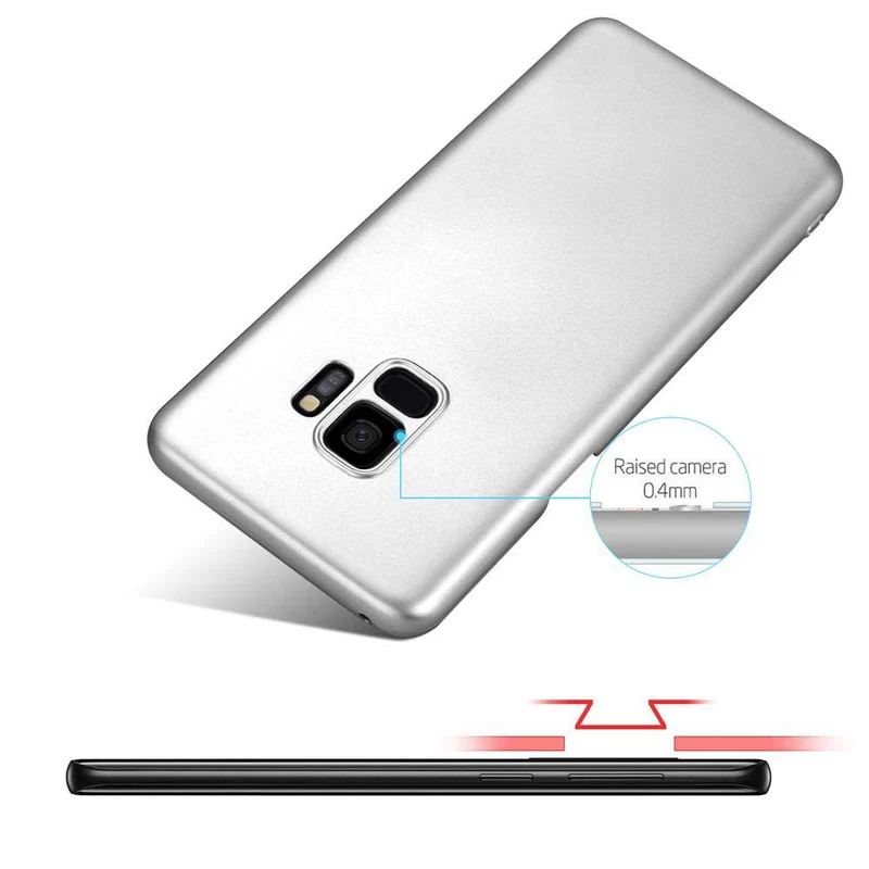 Cadorabo Hülle kompatibel mit Samsung Galaxy S9 Hard Case Schutzhülle in Metall Optik gegen Kratzer und Stöße