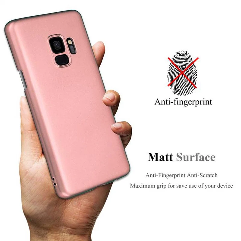 Cadorabo Hülle kompatibel mit Samsung Galaxy S9 Hard Case Schutzhülle in Metall Optik gegen Kratzer und Stöße