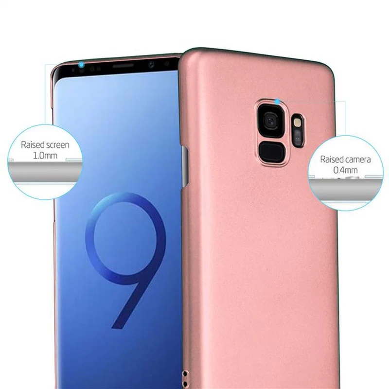 Cadorabo Hülle kompatibel mit Samsung Galaxy S9 Hard Case Schutzhülle in Metall Optik gegen Kratzer und Stöße