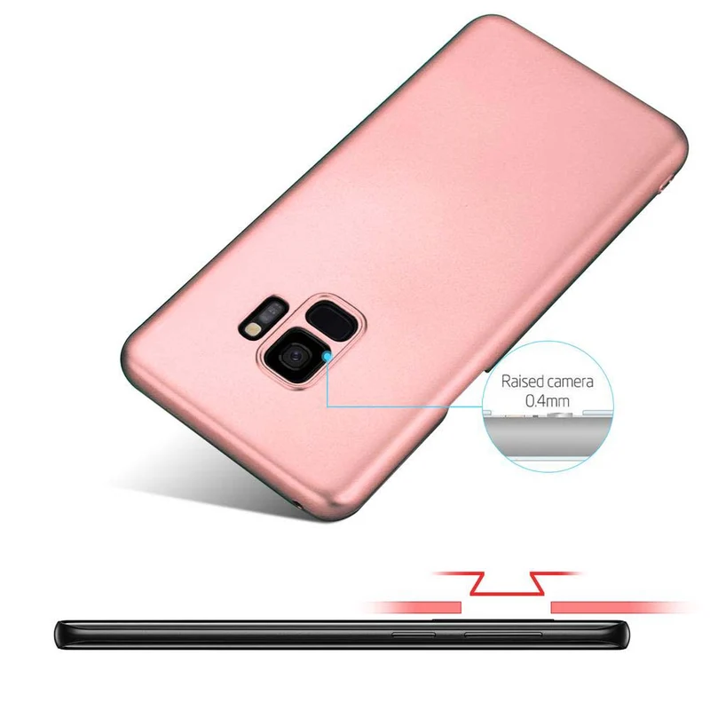 Cadorabo Hülle kompatibel mit Samsung Galaxy S9 Hard Case Schutzhülle in Metall Optik gegen Kratzer und Stöße