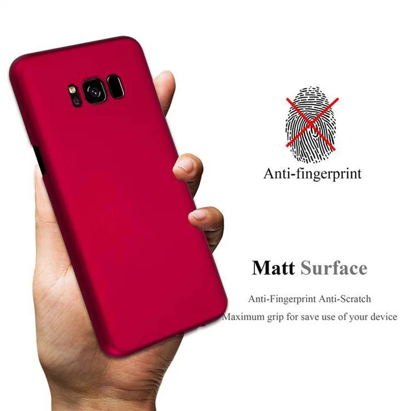 Cadorabo Hülle kompatibel mit Samsung Galaxy S8 PLUS Hard Case Schutzhülle in Metall Optik gegen Kratzer und Stöße