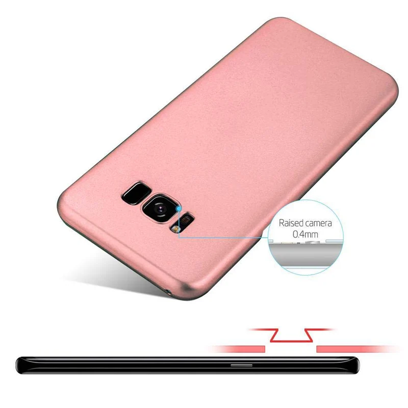 Cadorabo Hülle kompatibel mit Samsung Galaxy S8 PLUS Hard Case Schutzhülle in Metall Optik gegen Kratzer und Stöße