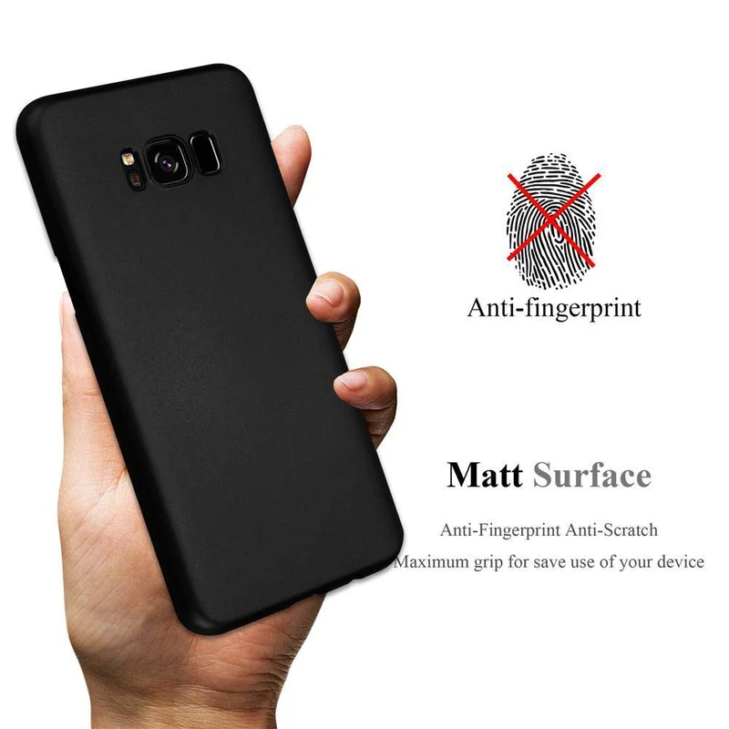 Cadorabo Hülle kompatibel mit Samsung Galaxy S8 Hard Case Schutzhülle in Metall Optik gegen Kratzer und Stöße
