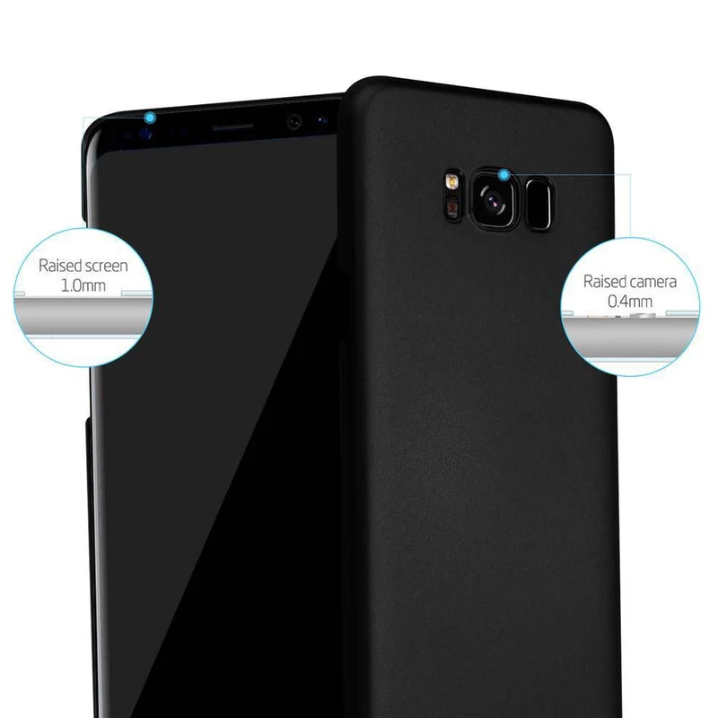 Cadorabo Hülle kompatibel mit Samsung Galaxy S8 Hard Case Schutzhülle in Metall Optik gegen Kratzer und Stöße
