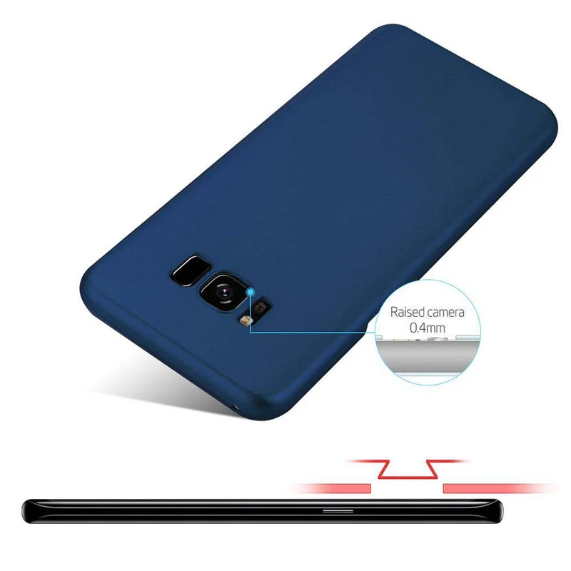 Cadorabo Hülle kompatibel mit Samsung Galaxy S8 Hard Case Schutzhülle in Metall Optik gegen Kratzer und Stöße