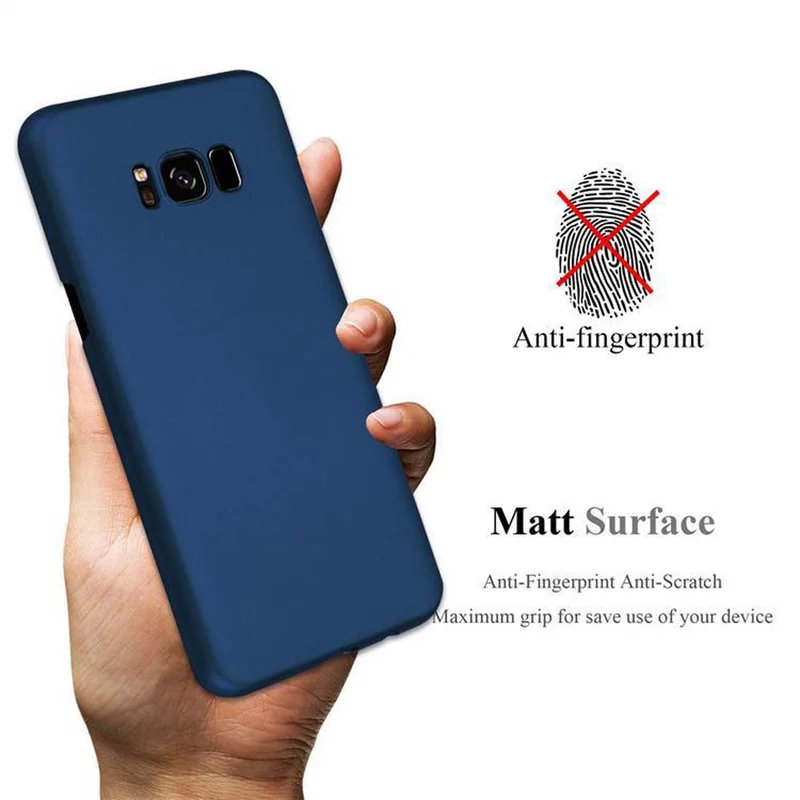 Cadorabo Hülle kompatibel mit Samsung Galaxy S8 Hard Case Schutzhülle in Metall Optik gegen Kratzer und Stöße