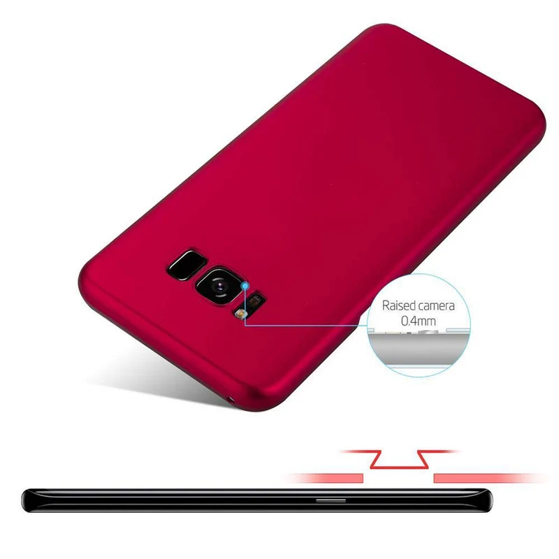 Cadorabo Hülle kompatibel mit Samsung Galaxy S8 Hard Case Schutzhülle in Metall Optik gegen Kratzer und Stöße