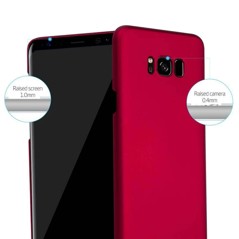 Cadorabo Hülle kompatibel mit Samsung Galaxy S8 Hard Case Schutzhülle in Metall Optik gegen Kratzer und Stöße