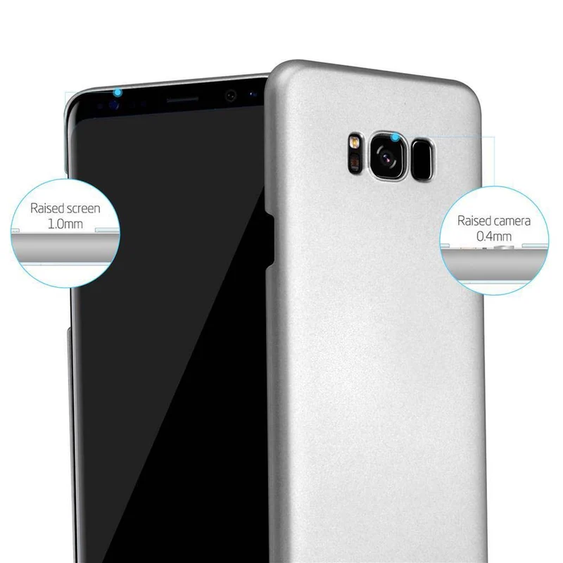 Cadorabo Hülle kompatibel mit Samsung Galaxy S8 Hard Case Schutzhülle in Metall Optik gegen Kratzer und Stöße