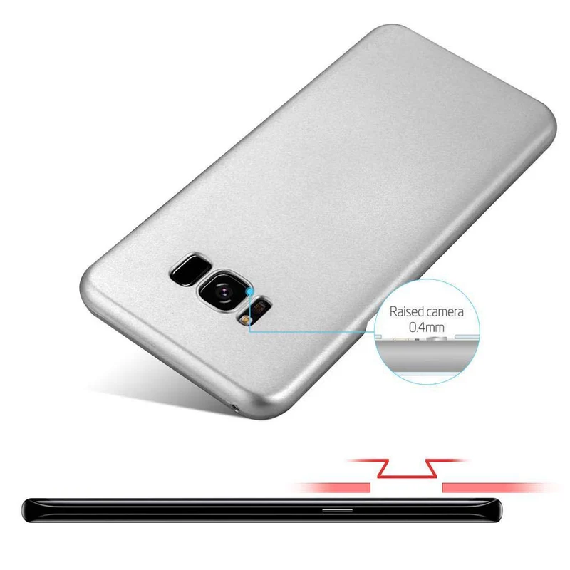 Cadorabo Hülle kompatibel mit Samsung Galaxy S8 Hard Case Schutzhülle in Metall Optik gegen Kratzer und Stöße