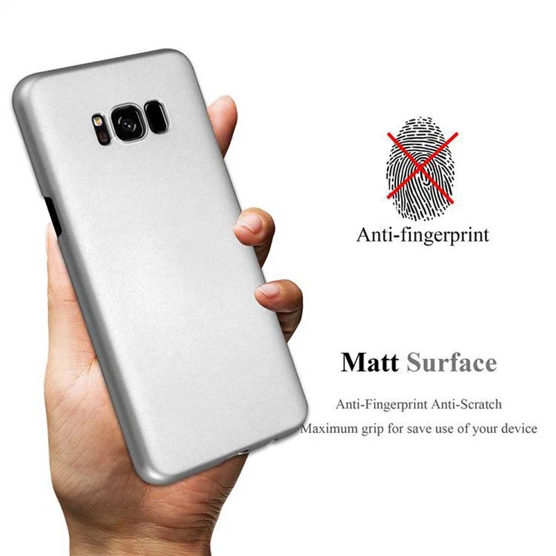 Cadorabo Hülle kompatibel mit Samsung Galaxy S8 Hard Case Schutzhülle in Metall Optik gegen Kratzer und Stöße