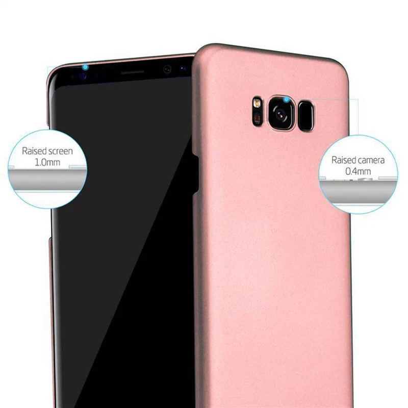 Cadorabo Hülle kompatibel mit Samsung Galaxy S8 Hard Case Schutzhülle in Metall Optik gegen Kratzer und Stöße