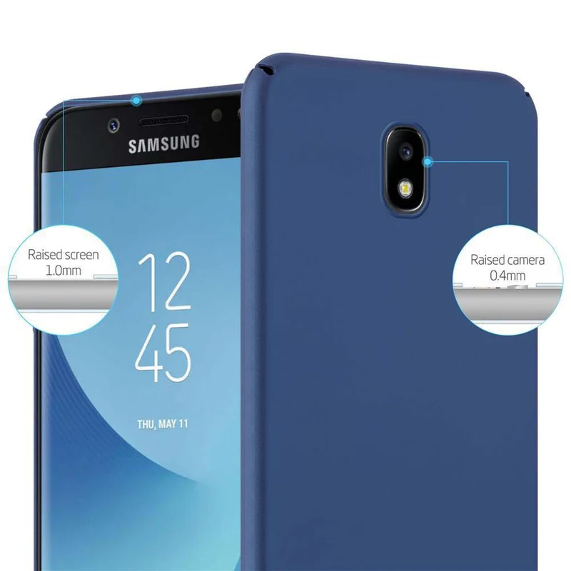 Cadorabo Hülle kompatibel mit Samsung Galaxy J7 2017 / J7 PRO Hard Case Schutzhülle in Metall Optik gegen Kratzer und Stöße