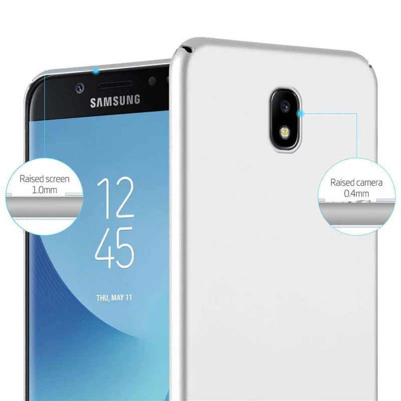 Cadorabo Hülle kompatibel mit Samsung Galaxy J7 2017 / J7 PRO Hard Case Schutzhülle in Metall Optik gegen Kratzer und Stöße
