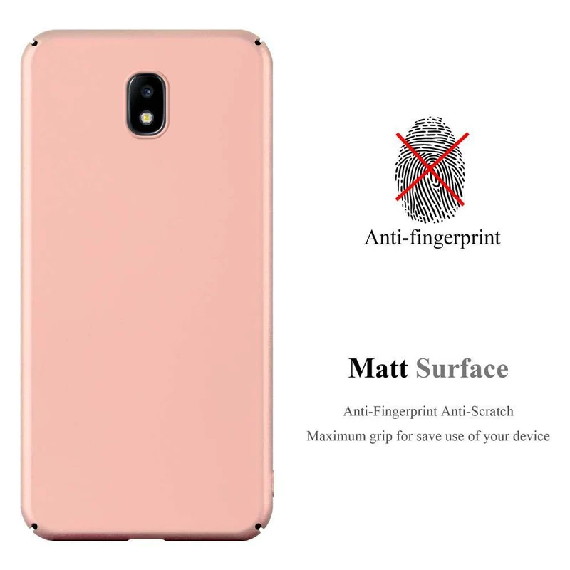 Cadorabo Hülle kompatibel mit Samsung Galaxy J7 2017 / J7 PRO Hard Case Schutzhülle in Metall Optik gegen Kratzer und Stöße