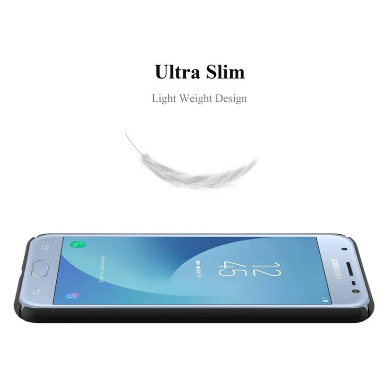 Cadorabo Hülle kompatibel mit Samsung Galaxy J3 2017 Hard Case Schutzhülle in Metall Optik gegen Kratzer und Stöße
