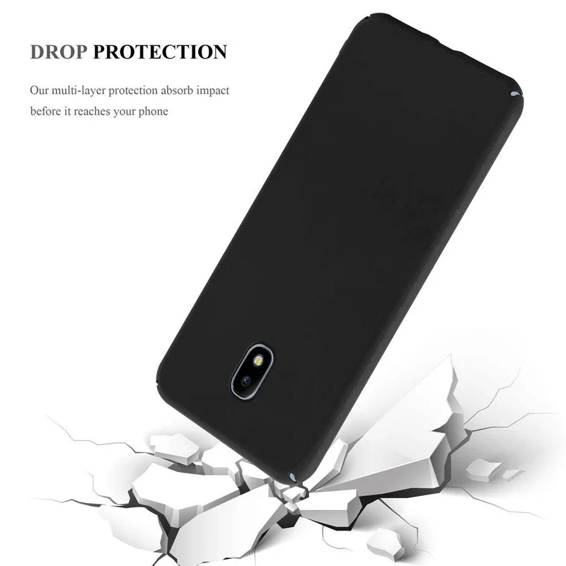 Cadorabo Hülle kompatibel mit Samsung Galaxy J3 2017 Hard Case Schutzhülle in Metall Optik gegen Kratzer und Stöße