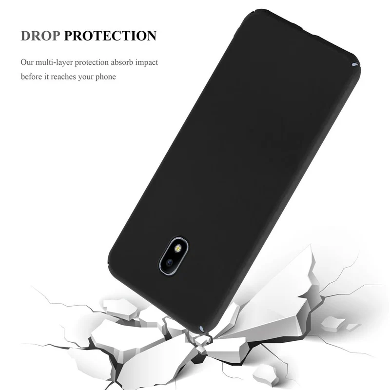 Cadorabo Hülle kompatibel mit Samsung Galaxy J3 2017 Hard Case Schutzhülle in Metall Optik gegen Kratzer und Stöße