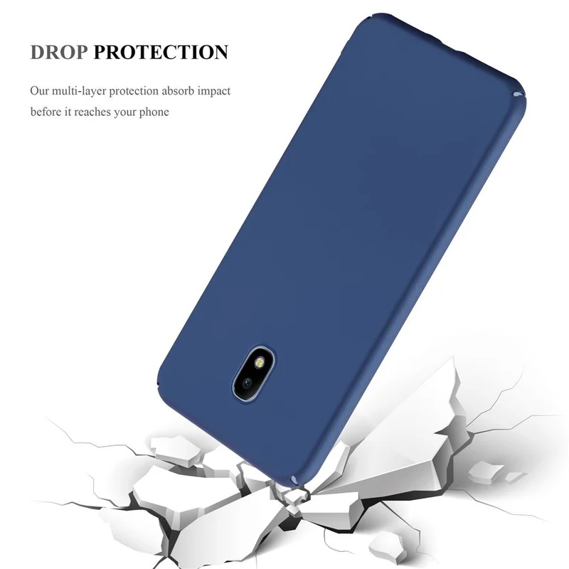 Cadorabo Hülle kompatibel mit Samsung Galaxy J3 2017 Hard Case Schutzhülle in Metall Optik gegen Kratzer und Stöße