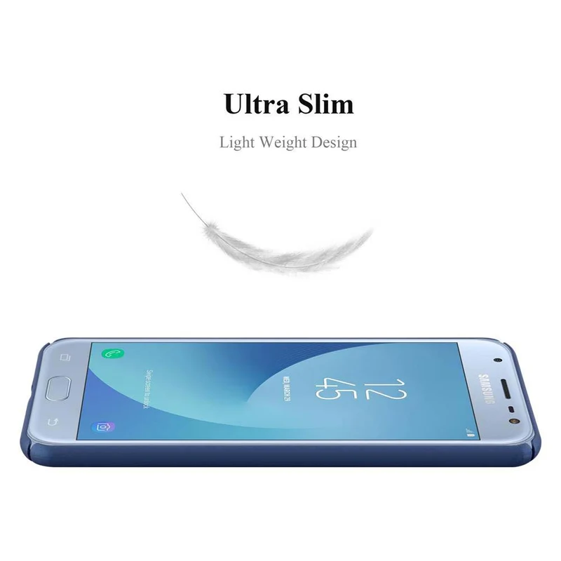Cadorabo Hülle kompatibel mit Samsung Galaxy J3 2017 Hard Case Schutzhülle in Metall Optik gegen Kratzer und Stöße