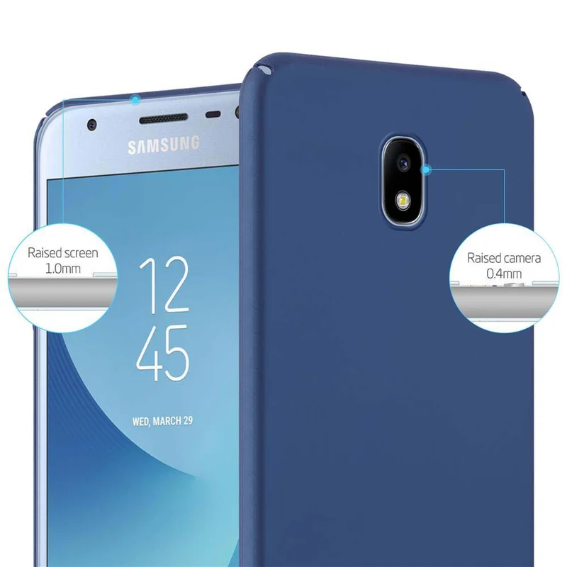 Cadorabo Hülle kompatibel mit Samsung Galaxy J3 2017 Hard Case Schutzhülle in Metall Optik gegen Kratzer und Stöße