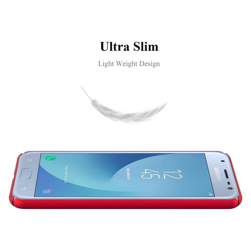 Cadorabo Hülle kompatibel mit Samsung Galaxy J3 2017 Hard Case Schutzhülle in Metall Optik gegen Kratzer und Stöße