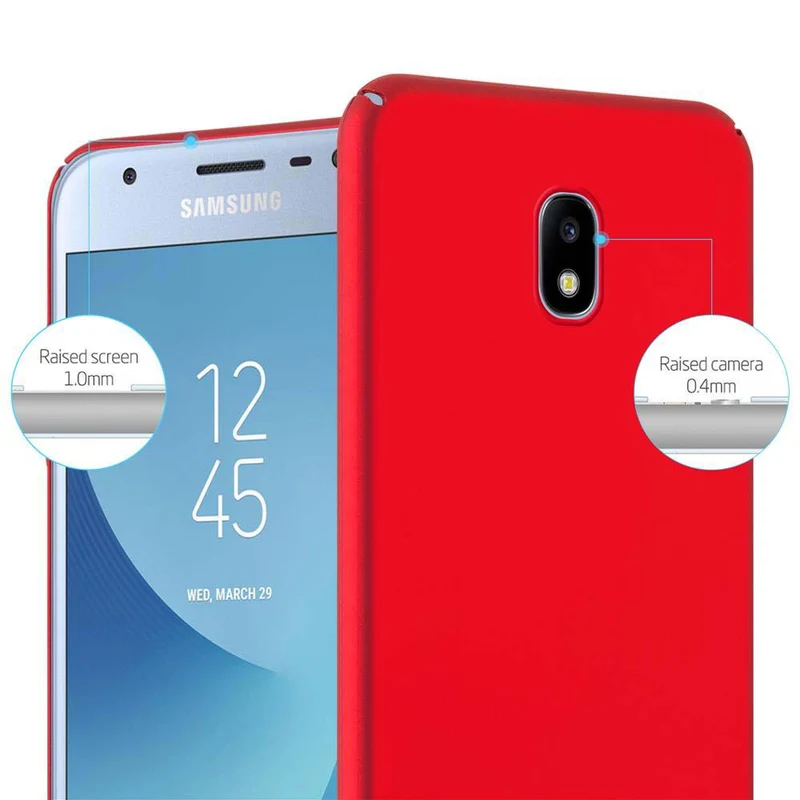 Cadorabo Hülle kompatibel mit Samsung Galaxy J3 2017 Hard Case Schutzhülle in Metall Optik gegen Kratzer und Stöße
