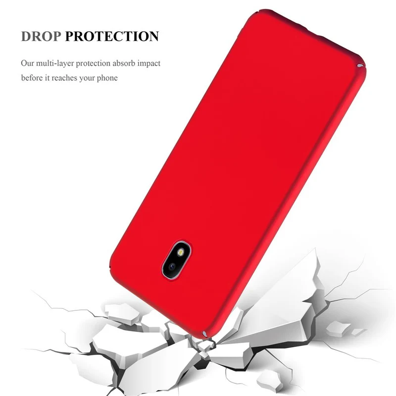Cadorabo Hülle kompatibel mit Samsung Galaxy J3 2017 Hard Case Schutzhülle in Metall Optik gegen Kratzer und Stöße