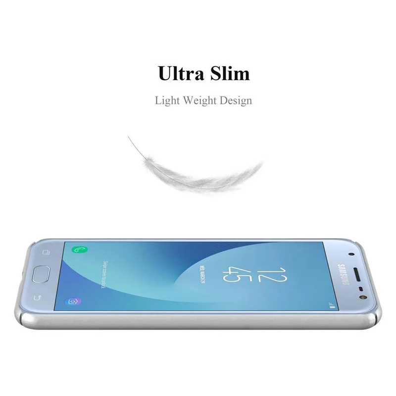 Cadorabo Hülle kompatibel mit Samsung Galaxy J3 2017 Hard Case Schutzhülle in Metall Optik gegen Kratzer und Stöße
