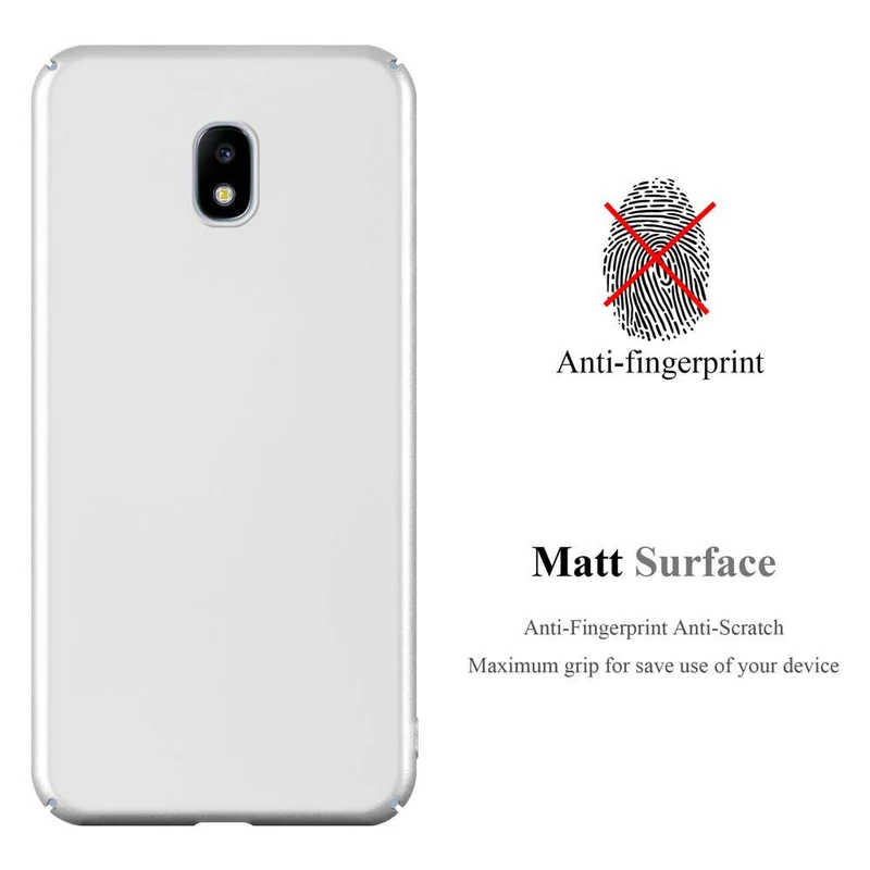 Cadorabo Hülle kompatibel mit Samsung Galaxy J3 2017 Hard Case Schutzhülle in Metall Optik gegen Kratzer und Stöße