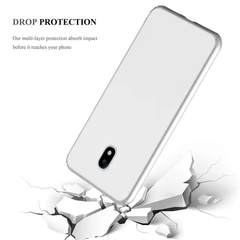 Cadorabo Hülle kompatibel mit Samsung Galaxy J3 2017 Hard Case Schutzhülle in Metall Optik gegen Kratzer und Stöße