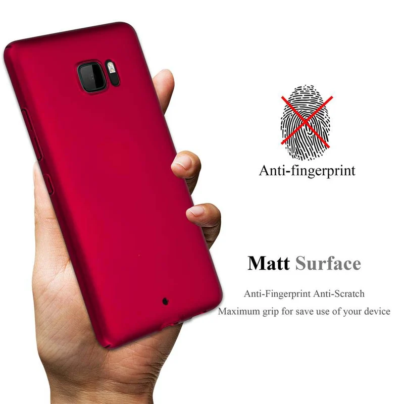 Cadorabo Hülle kompatibel mit HTC U ULTRA Hard Case Schutzhülle in Metall Optik gegen Kratzer und Stöße
