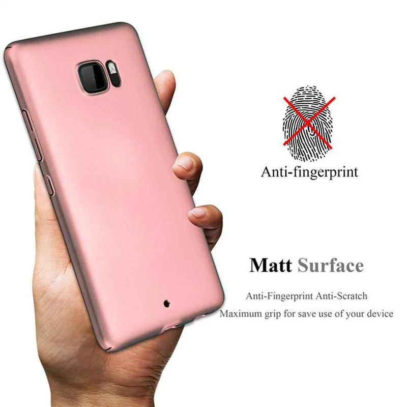 Cadorabo Hülle kompatibel mit HTC U ULTRA Hard Case Schutzhülle in Metall Optik gegen Kratzer und Stöße