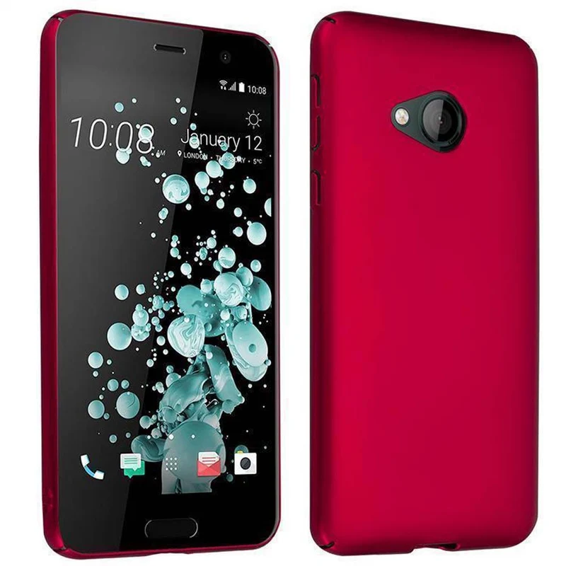 Cadorabo Hülle kompatibel mit HTC U PLAY Hard Case Schutzhülle in Metall Optik gegen Kratzer und Stöße