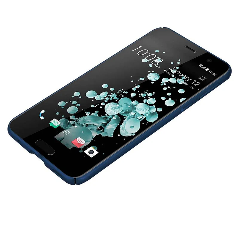 Cadorabo Hülle kompatibel mit HTC U PLAY Hard Case Schutzhülle in Metall Optik gegen Kratzer und Stöße