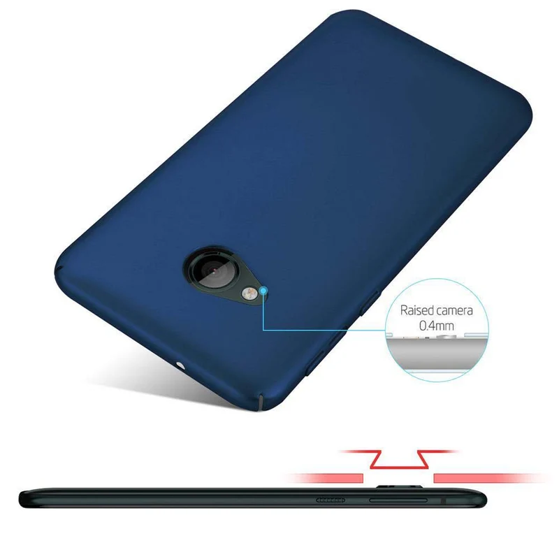 Cadorabo Hülle kompatibel mit HTC U PLAY Hard Case Schutzhülle in Metall Optik gegen Kratzer und Stöße