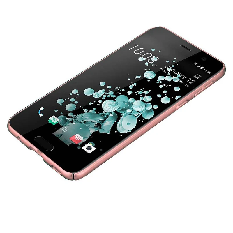 Cadorabo Hülle kompatibel mit HTC U PLAY Hard Case Schutzhülle in Metall Optik gegen Kratzer und Stöße