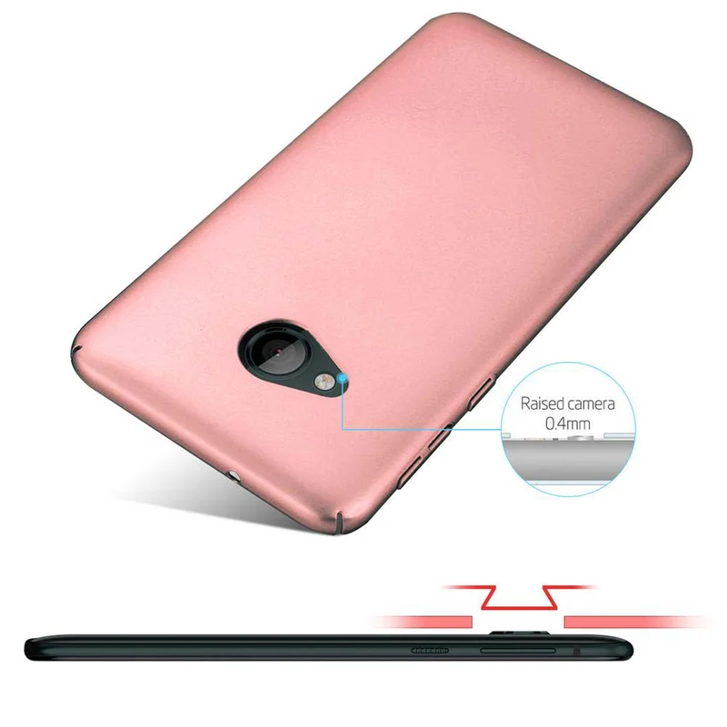 Cadorabo Hülle kompatibel mit HTC U PLAY Hard Case Schutzhülle in Metall Optik gegen Kratzer und Stöße