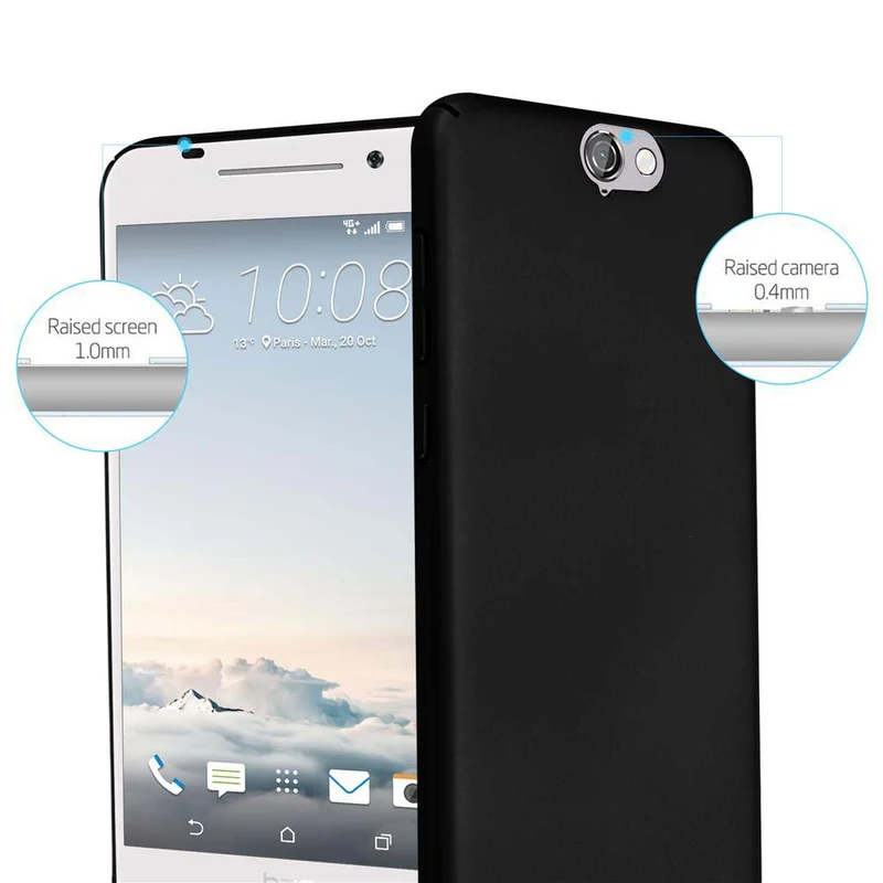 Cadorabo Hülle kompatibel mit HTC ONE A9 Hard Case Schutzhülle in Metall Optik gegen Kratzer und Stöße