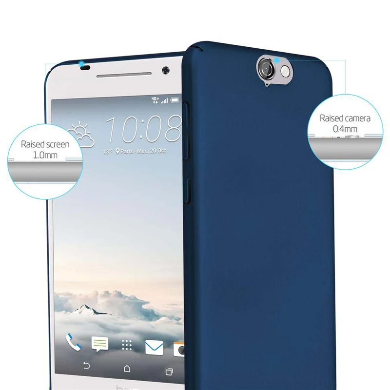 Cadorabo Hülle kompatibel mit HTC ONE A9 Hard Case Schutzhülle in Metall Optik gegen Kratzer und Stöße